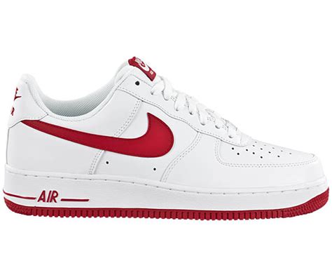 nike air force 1 one low weiß-rot|Nike Air Force 1 low.